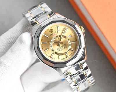 Rolex Sky-Dweller Replica with Two-tone 8205 Movement 316L Steel 42mm Men Mechanical Watch